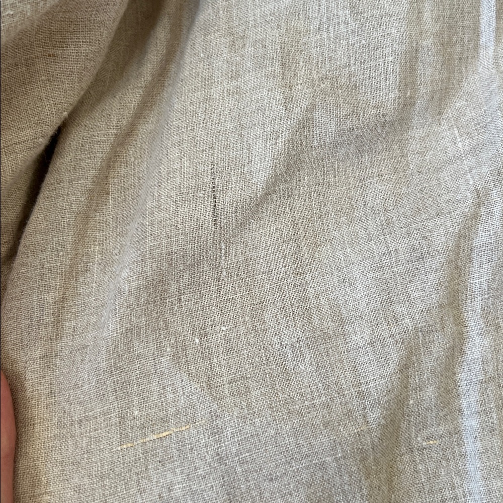 FLAX Linen Oatmeal Shirt Jacket Large - Picture 6 of 7